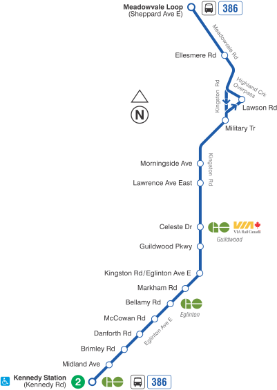 Map of route diversion