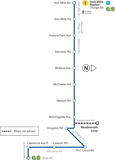 Map of route diversion