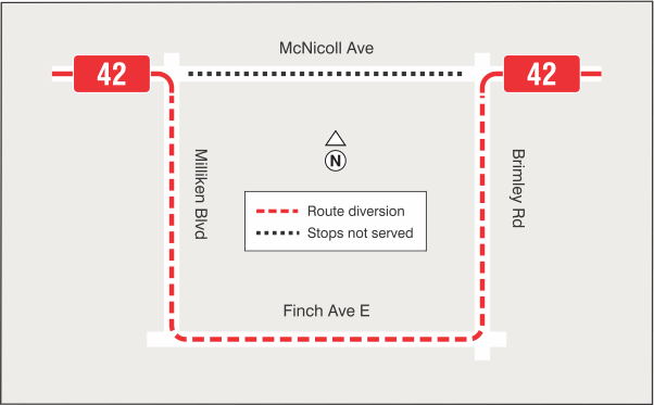 Map of route diversion