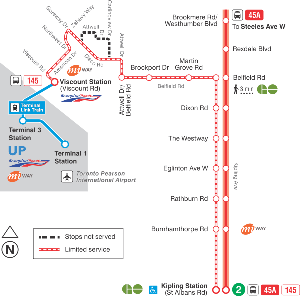 Map of route diversion