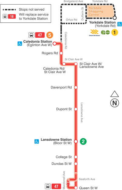 Map of route diversion