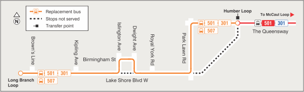 Map of route diversion