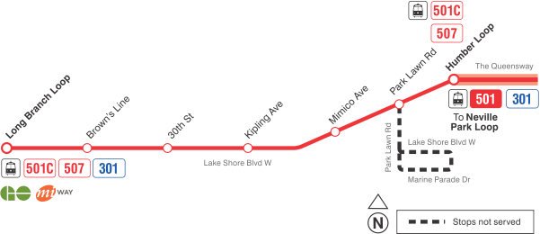 Map of route diversion