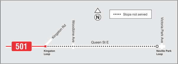 Map of route diversion