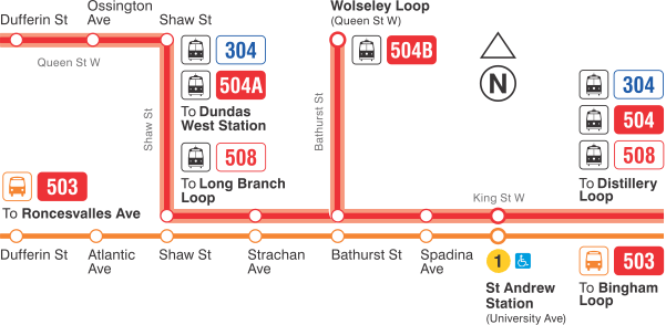 Map of route diversion