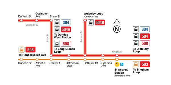 Map of route diversion