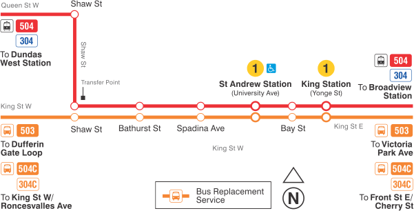 Map of route diversion
