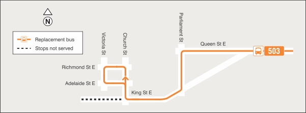Map of route diversion