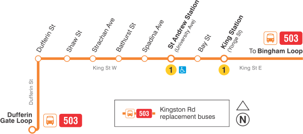 Map of route diversion