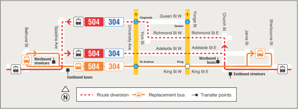 Map of route diversion