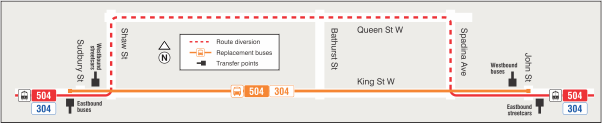 Map of route diversion