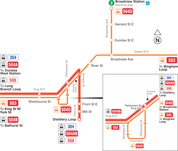 Map of route diversion