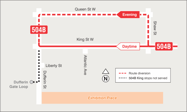 Map of route diversion