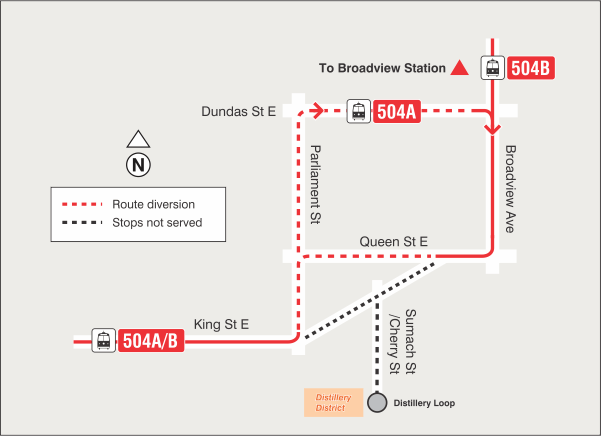 Map of route diversion