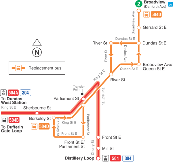 Map of route diversion