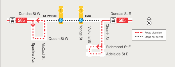 Map of route diversion