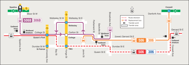 Map of route diversion