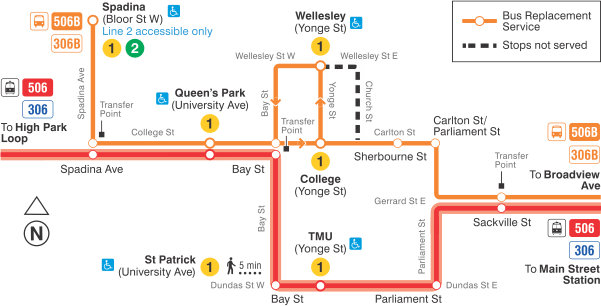 Map of route diversion