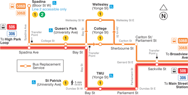 Map of route diversion