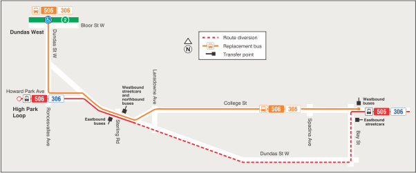 Map of route diversion