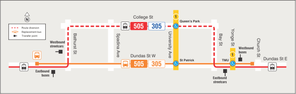 Map of route diversion