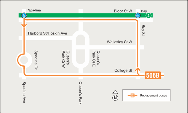 Map of route diversion