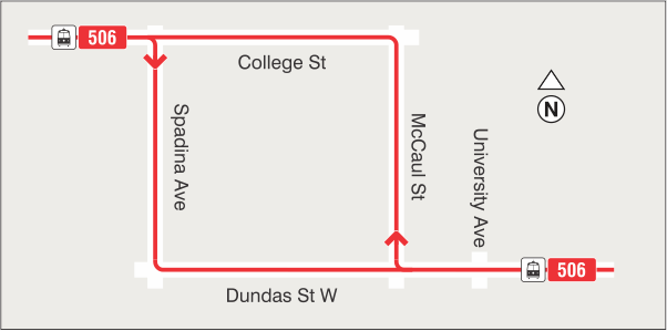 Map of route diversion