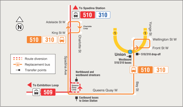 Map of route diversion