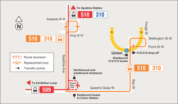 Map of route diversion
