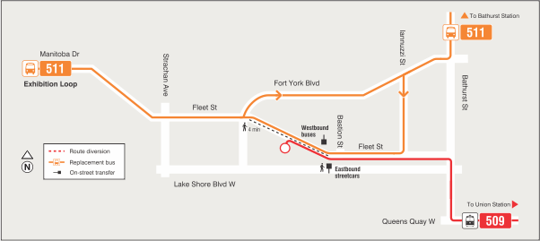 Map of route diversion
