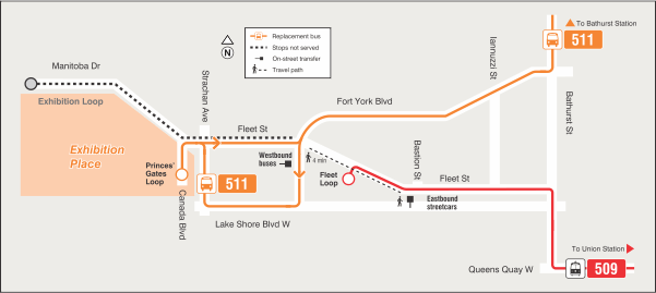 Map of route diversion