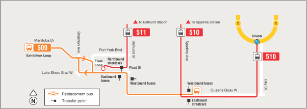 Map of route diversion