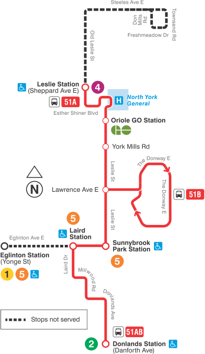 Map of route diversion