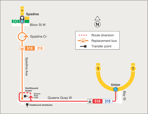 Map of route diversion