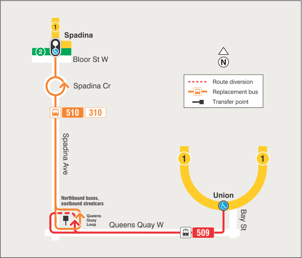 Map of route diversion