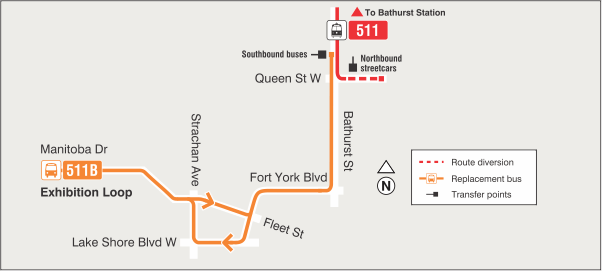 Map of route diversion