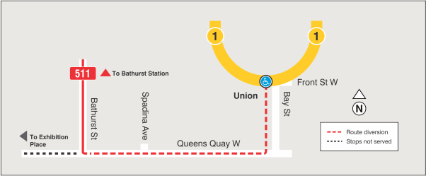 Map of route diversion