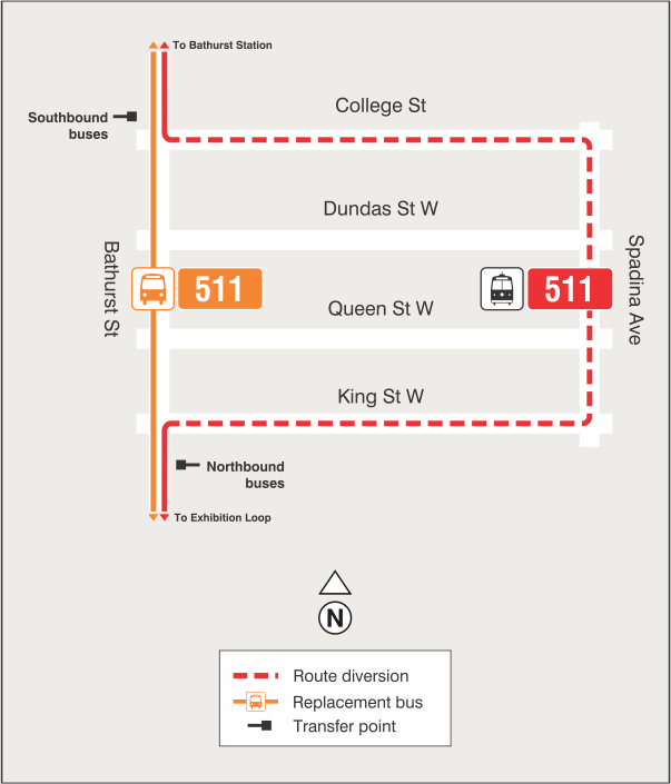 Map of route diversion