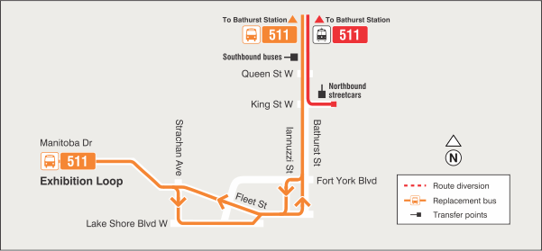 Map of route diversion