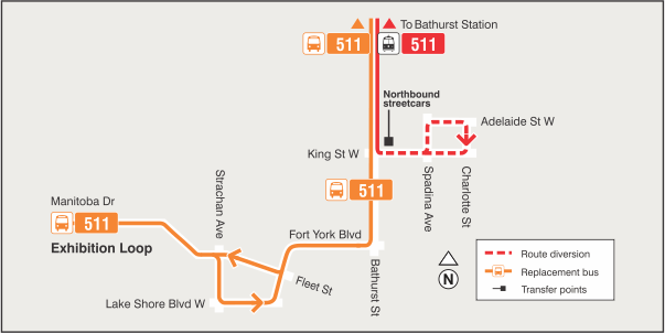 Map of route diversion