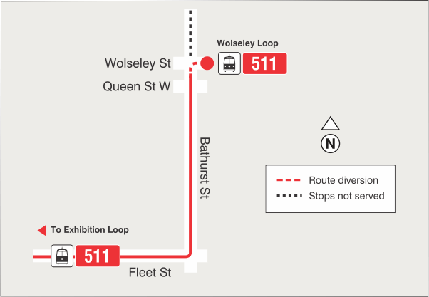 Map of route diversion