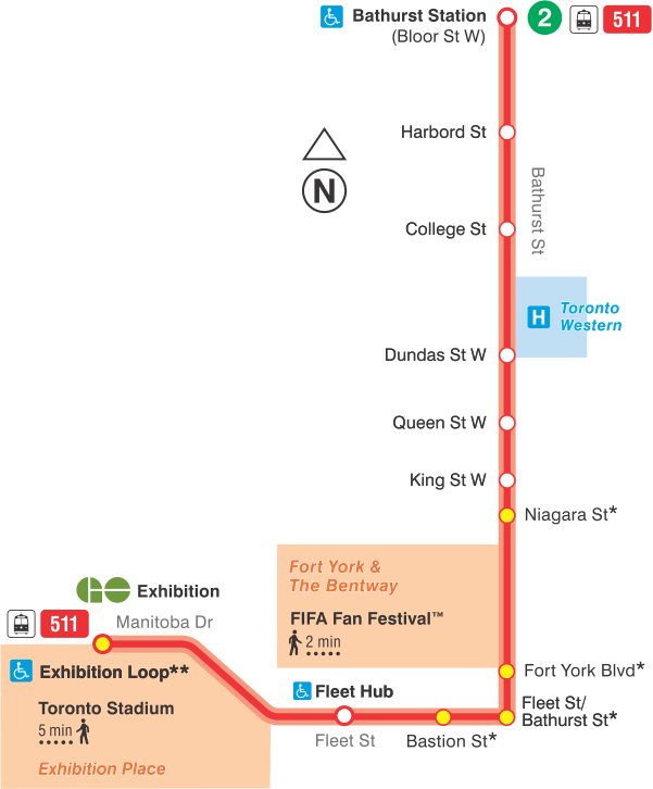 Map of route diversion
