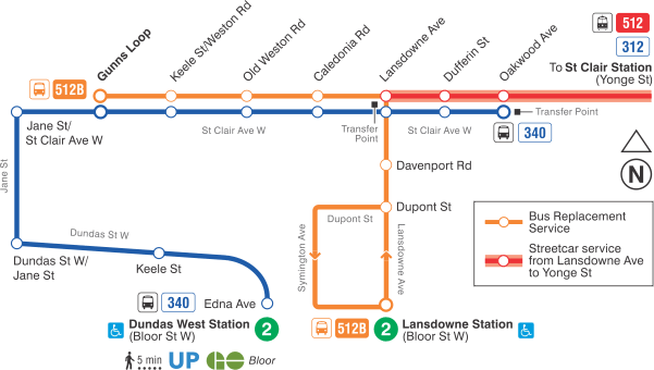 Map of route diversion