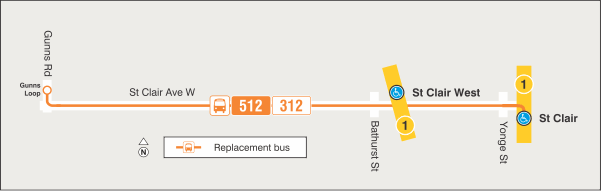 Map of route diversion