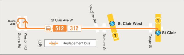Map of route diversion