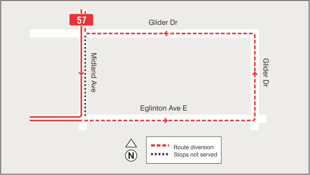 Map of route diversion