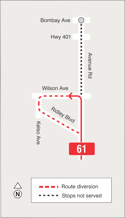 Map of route diversion