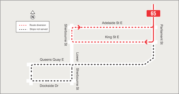 Map of route diversion