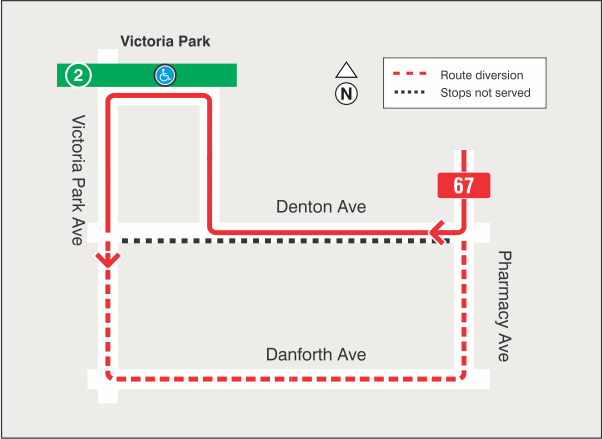Map of route diversion