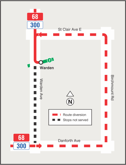 Map of route diversion